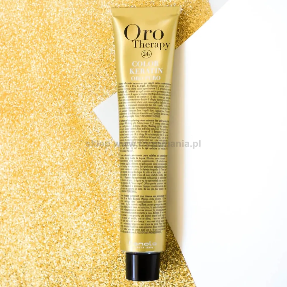 Fanola Oro Therapy Color Keratin Oro Puro Farba w kremie do trwałej koloryzacji bez amoniaku 100ml