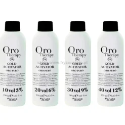 Fanola Oro Therapy Gold Activator Oro Puro Aktywator w kremie z keratyną, stężenia: 3%, 6%, 9%, 12% 150ml