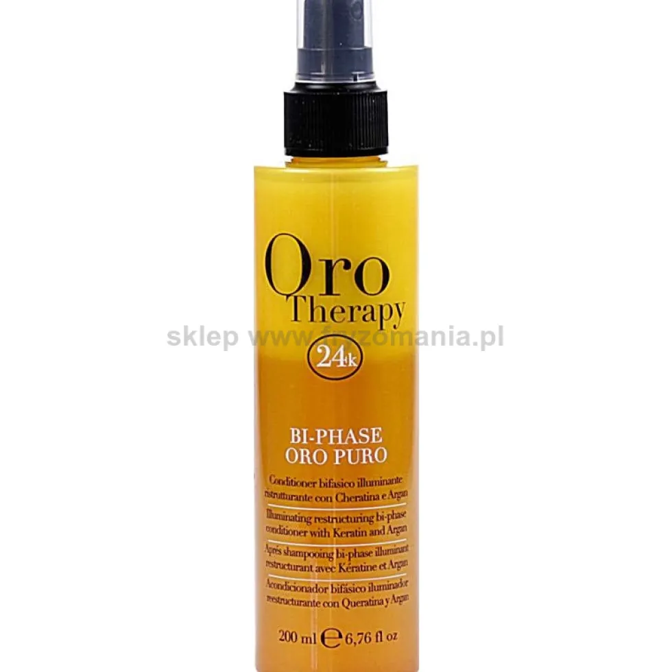 Fanola Oro Therapy Gold Odżywka z olejkami 2-fazowa bez spłukiwania 200ml