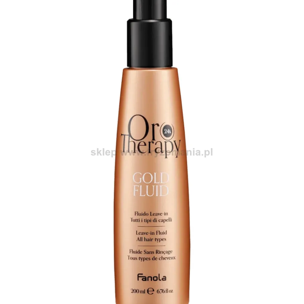 Fanola Oro Therapy Gold rozświetlający fluid do włosów bez spłukiwania 200ml
