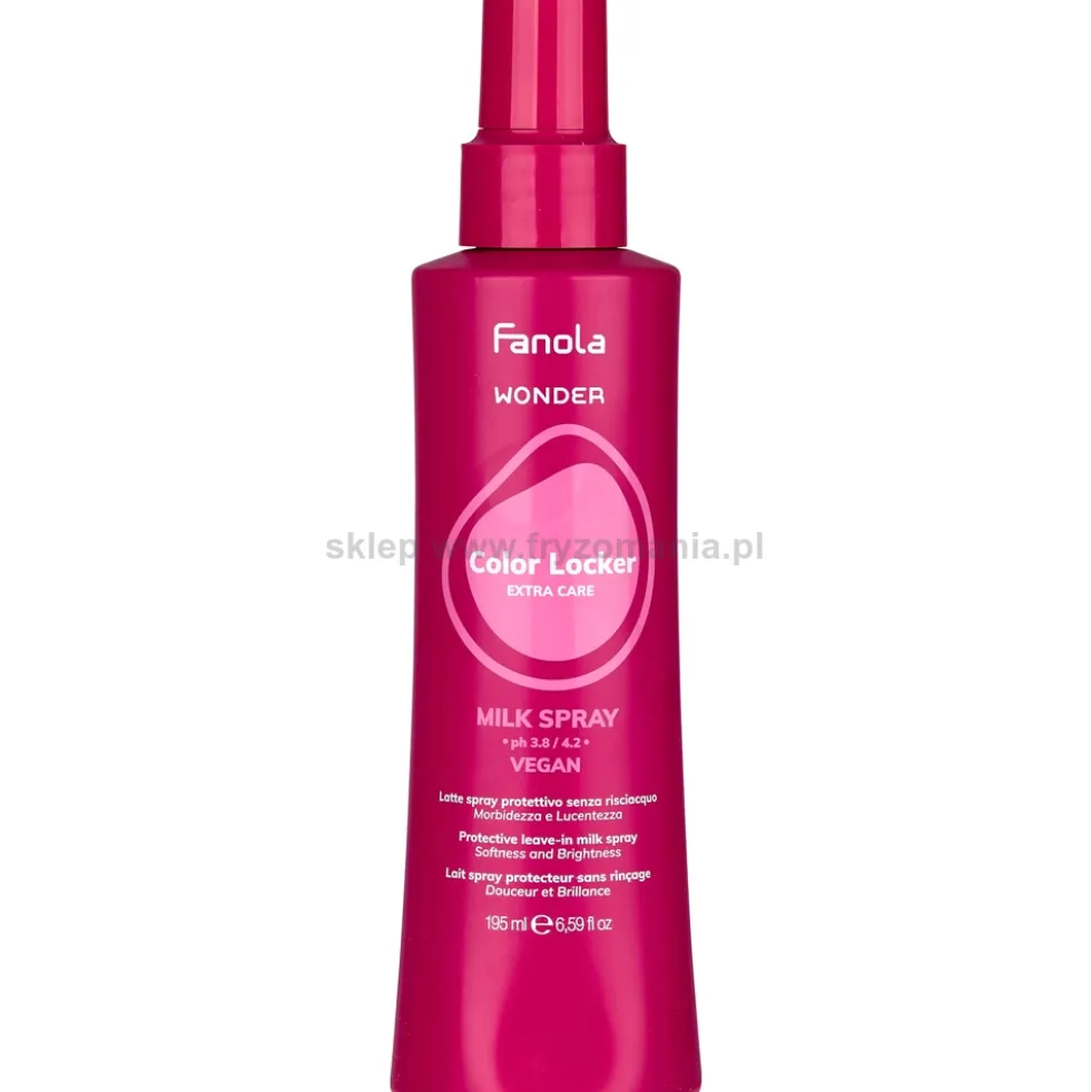 Fanola Wonder Color Locker Milk Mleczko do włosów farbowanych w sprayu, przedłużające trwałość koloru 195ml