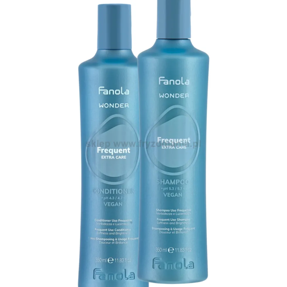 Fanola Wonder Frequent - zestaw szampon i odżywka do codziennego stosowania 2x350ml