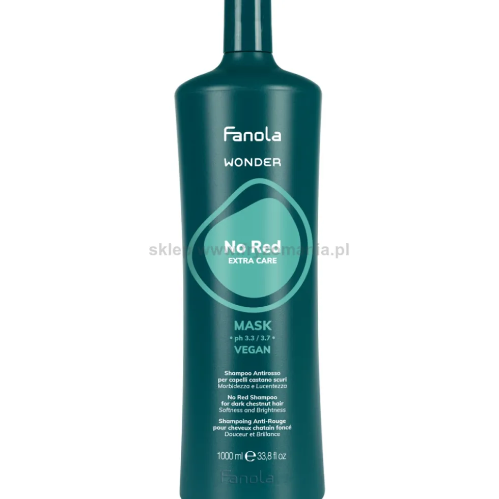 Fanola Wonder No Red Maska neutralizująca czerwone i miedziane odcienie dla brunetek 1000ml