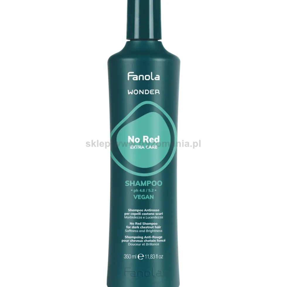 Fanola Wonder No Red Szampon neutralizujący czerwone i miedziane odcienie dla brunetek 350ml