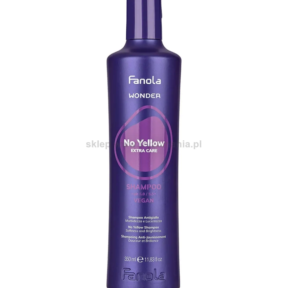 Fanola Wonder No Yellow Szampon neutralizujący żółty kolor do włosów bardzo suchych 350ml