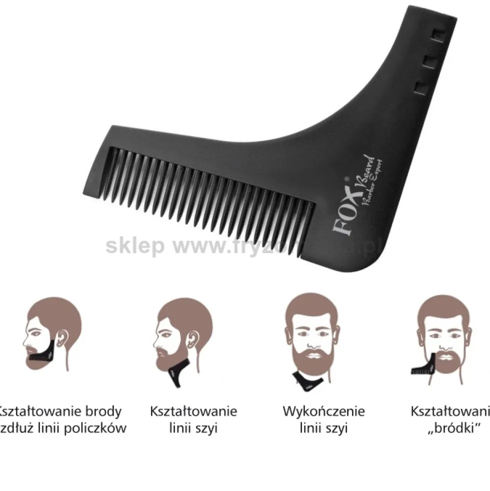 Fox BEARD EXPERT Grzebień barberski do strzyżenia brody