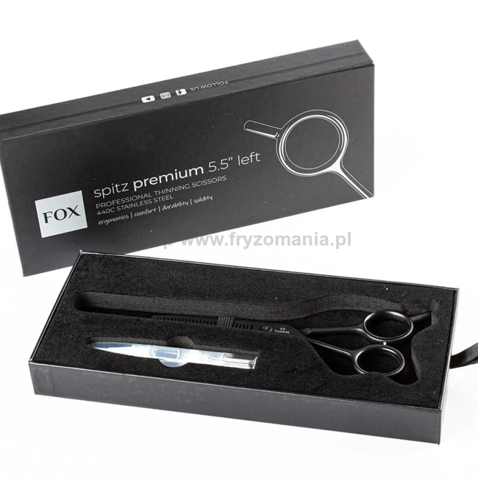 Fox Spitz Premium Left Degażówki fryzjerskie dla leworęcznych 5.5''