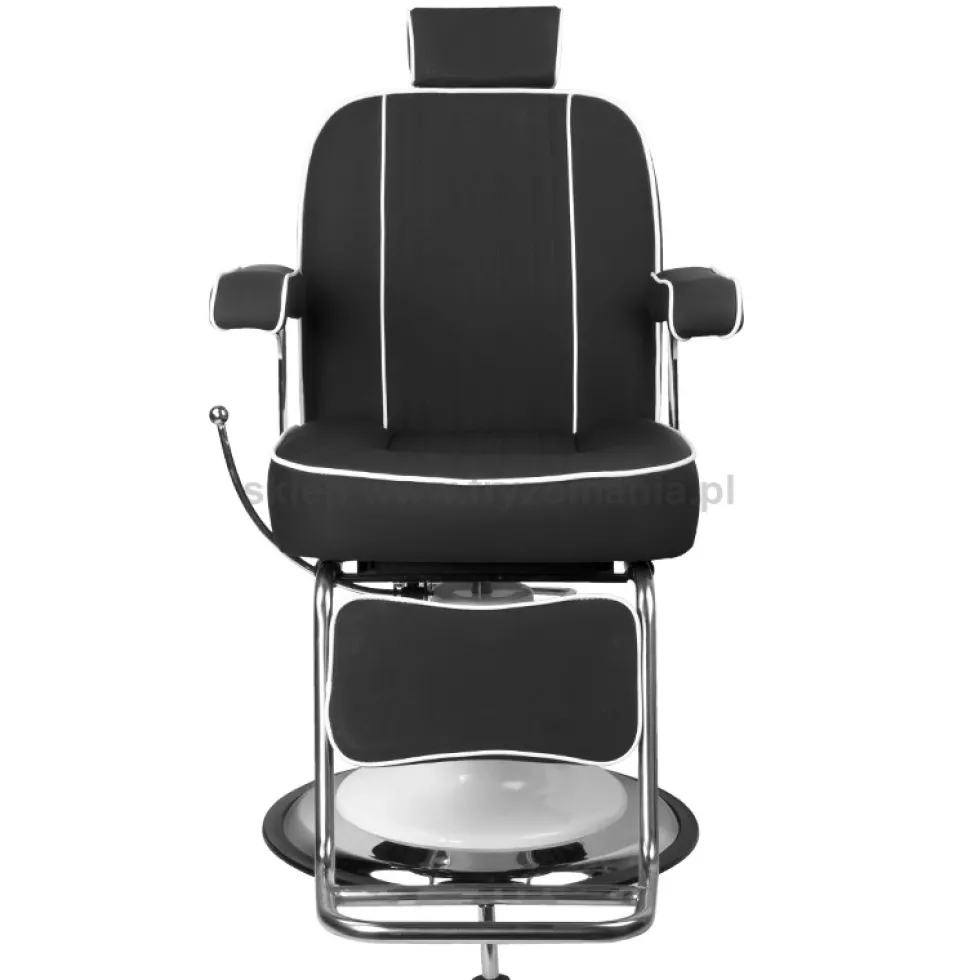 Gabbiano Amadeo Fotel barberski czarny dostępny w 48h