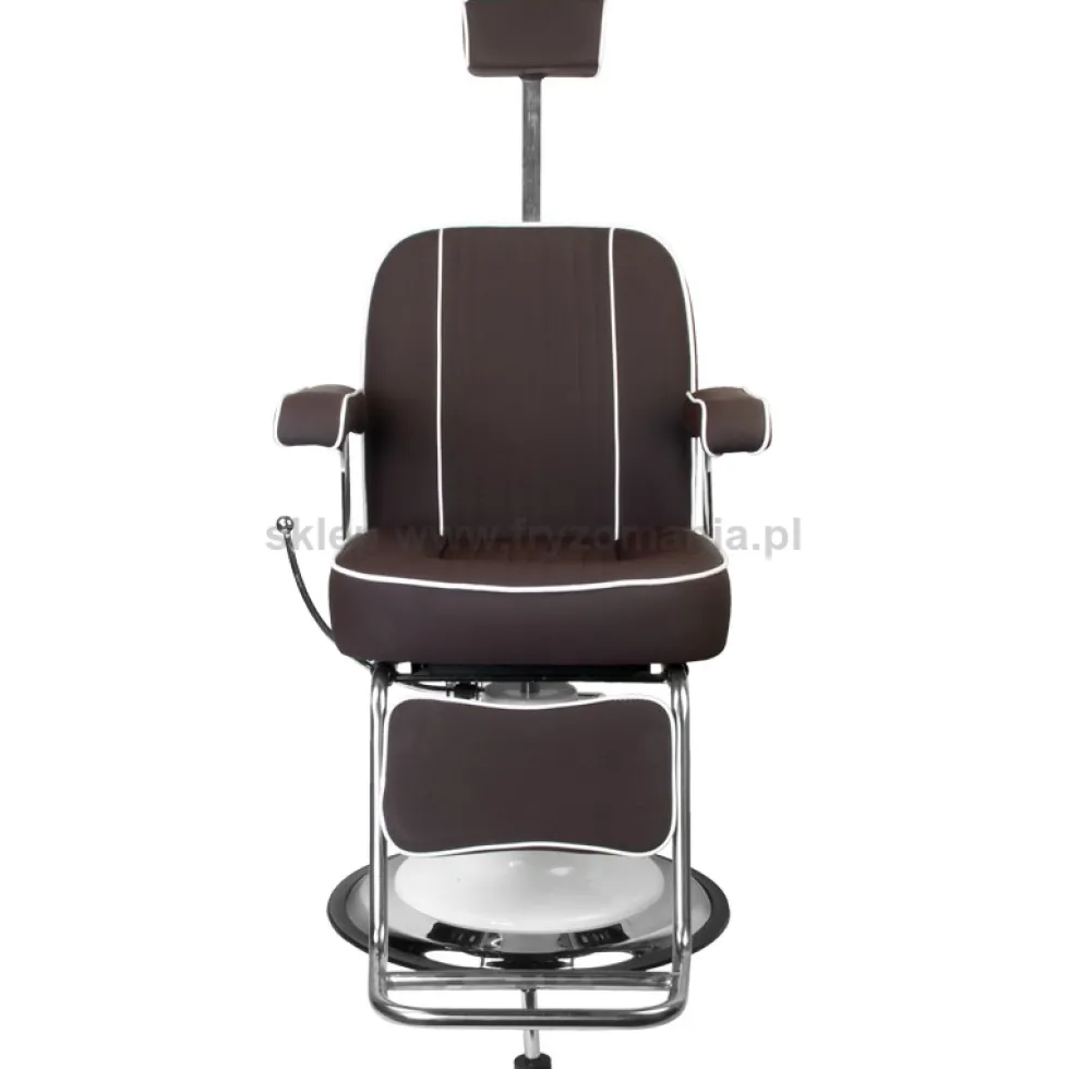 Gabbiano Amadeo Fotel barberski brązowy dostępny w 48h