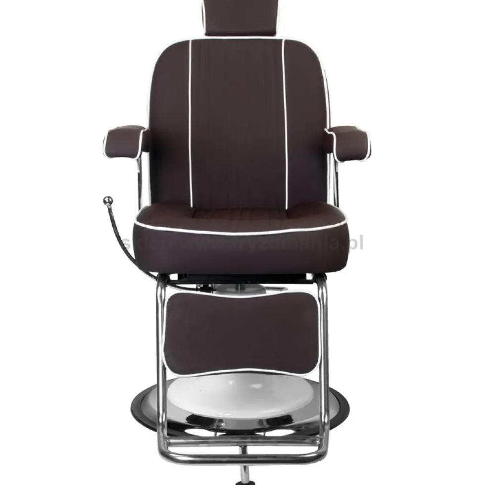 Gabbiano Amadeo Fotel barberski brązowy dostępny w 48h