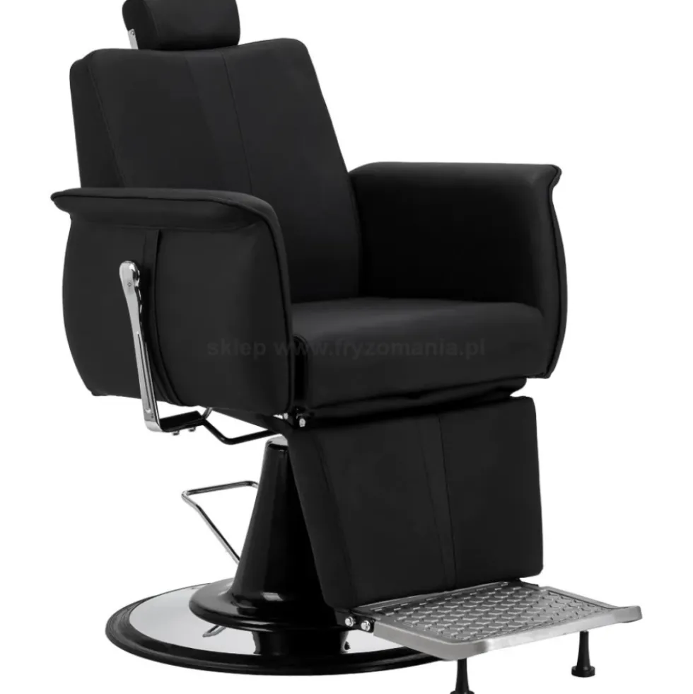 Gabbiano Athena Fotel barberski czarny, dostępny w 48h