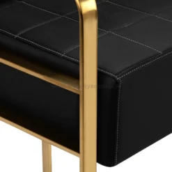 Gabbiano Avila Sofa do poczekalni fryzjerskiej, złoto-czarna, dostępna w 48H