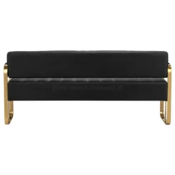 Gabbiano Avila Sofa do poczekalni fryzjerskiej, złoto-czarna, dostępna w 48H