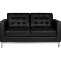 Gabbiano BM18019 Sofa do poczekalni fryzjerskiej, czarna