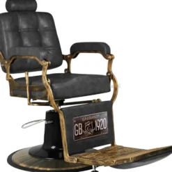 Gabbiano Boss HD Leather Fotel barberski czarny
