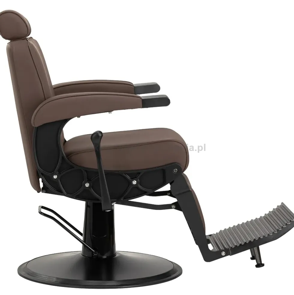 Gabbiano Continental Fotel barberski brązowy, dostępny w 48h