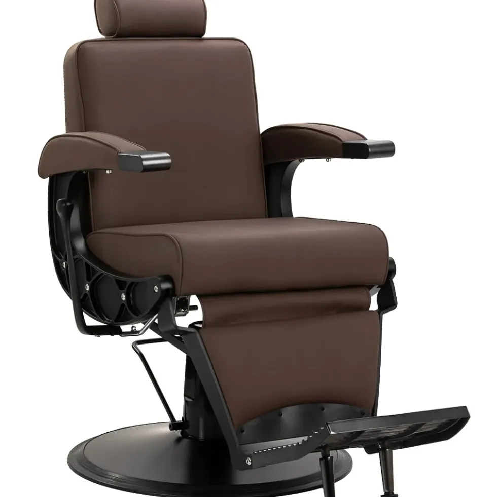 Gabbiano Continental Fotel barberski brązowy, dostępny w 48h