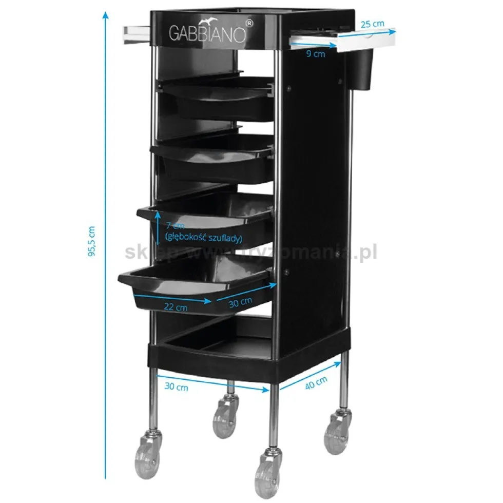Gabbiano FX11F black Pomocnik fryzjerski dostępny w 48h