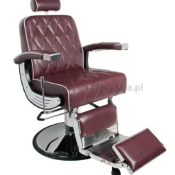Gabbiano IMPERIAL Fotel barberski bordowy dostępny w 48H