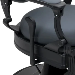 Gabbiano Niccolo Fotel barberski grafitowy bezguzikowy, dostępny w 48h