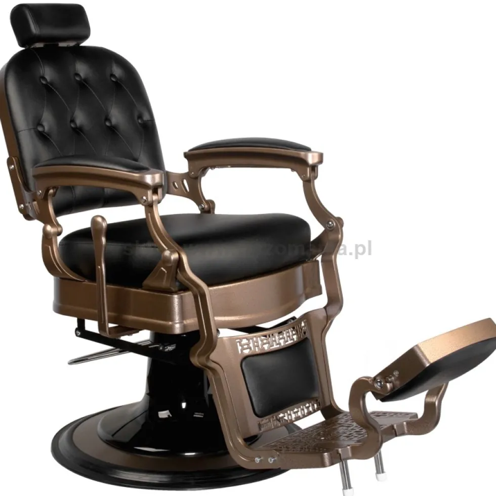 Gabbiano Old Ernesto Fotel barberski czarny dostępny w 48h
