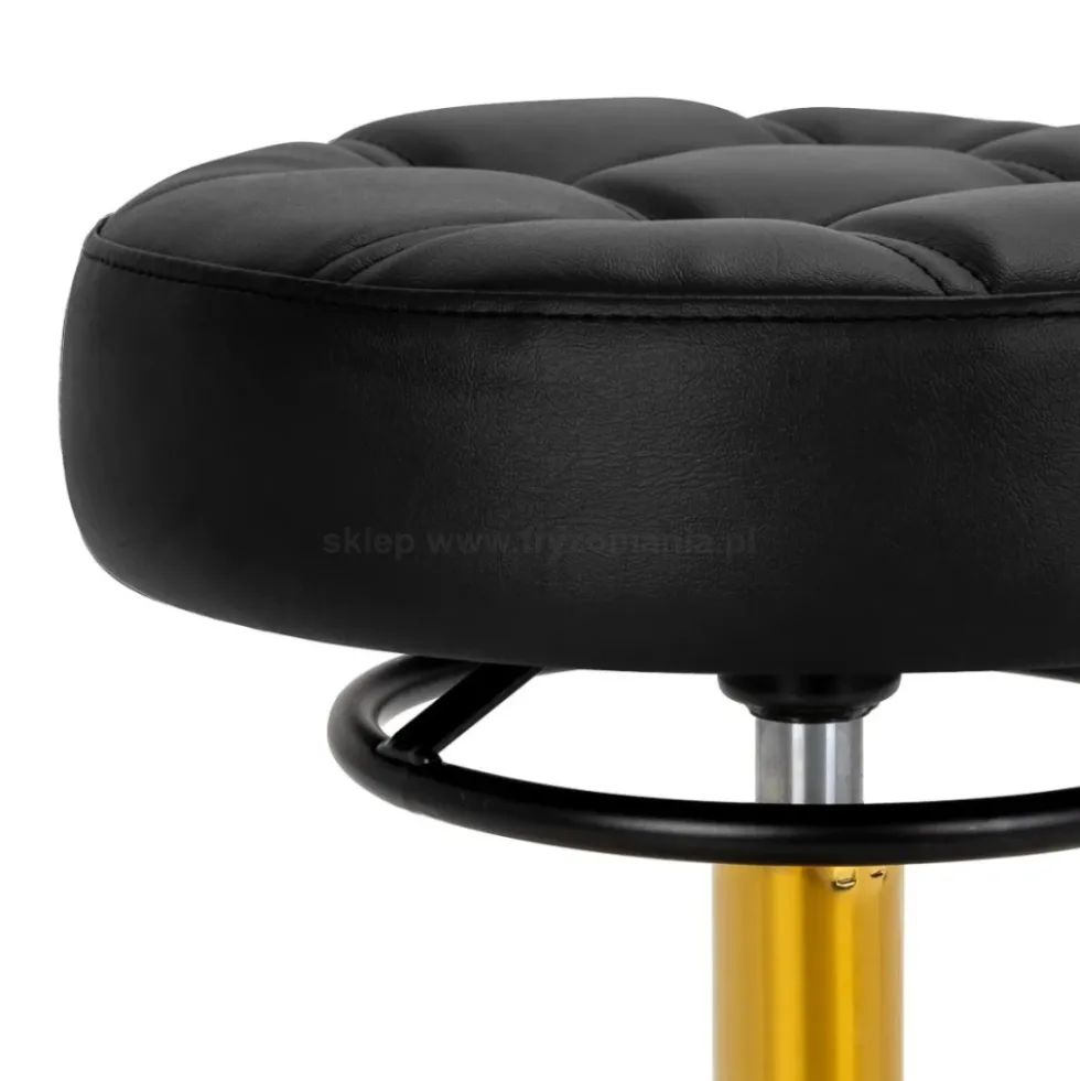 Gabbiano Taboret fryzjerski D054G czarno-złoty, dostępny w 48H
