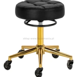 Gabbiano Taboret fryzjerski D054G czarno-złoty, dostępny w 48H