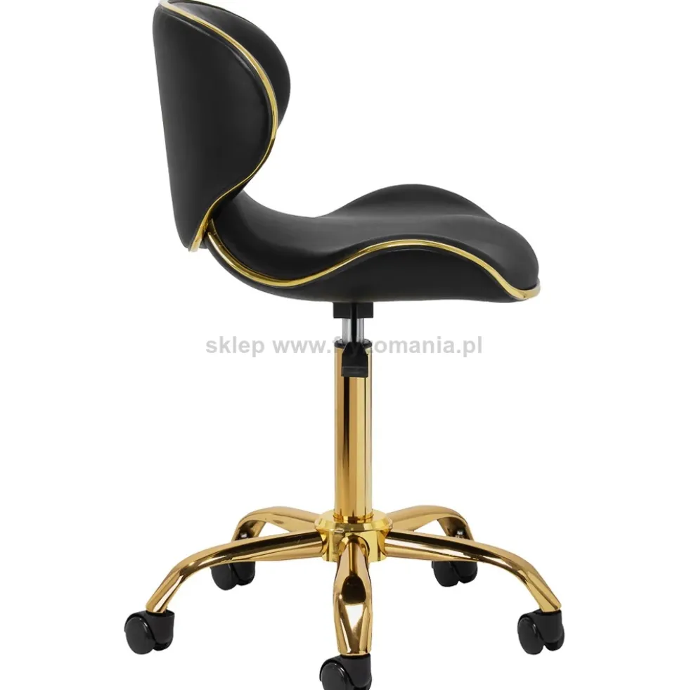 Gabbiano Taboret kosmetyczny Q-4599G Złoto-Czarny, dostępny w 48H