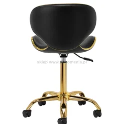Gabbiano Taboret kosmetyczny Q-4599G Złoto-Czarny, dostępny w 48H