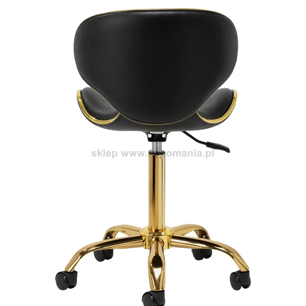 Gabbiano Taboret kosmetyczny Q-4599G Złoto-Czarny, dostępny w 48H