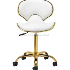 Gabbiano Taboret kosmetyczny Q-4599G Złoto-Biały, dostępny w 48H