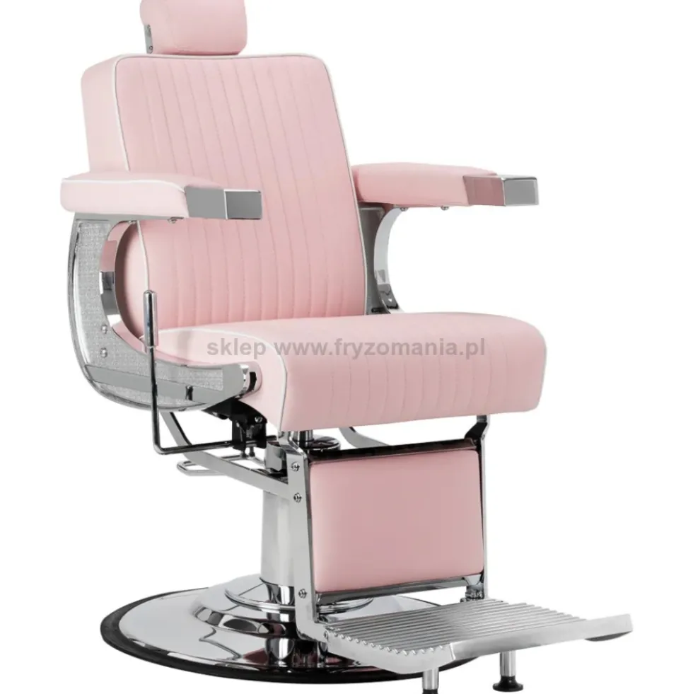 Gabbiano Visionerio Fotel barberski różowy, dostępny w 48h