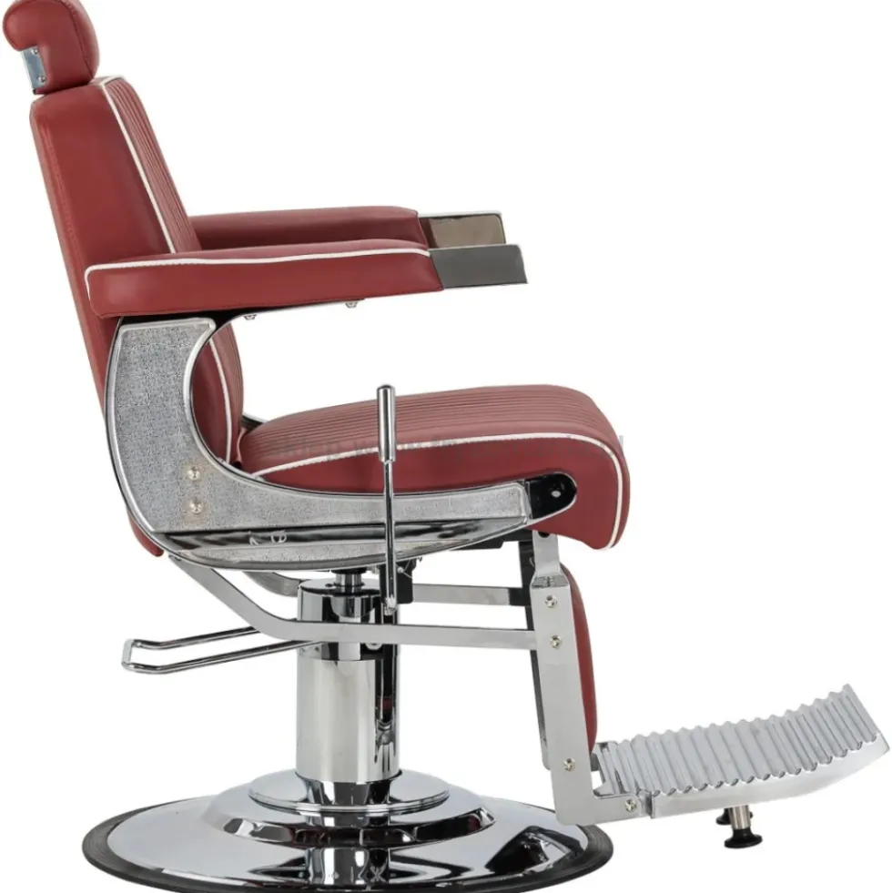 Gabbiano Visionerio Fotel barberski czerwony, dostępny w 48h