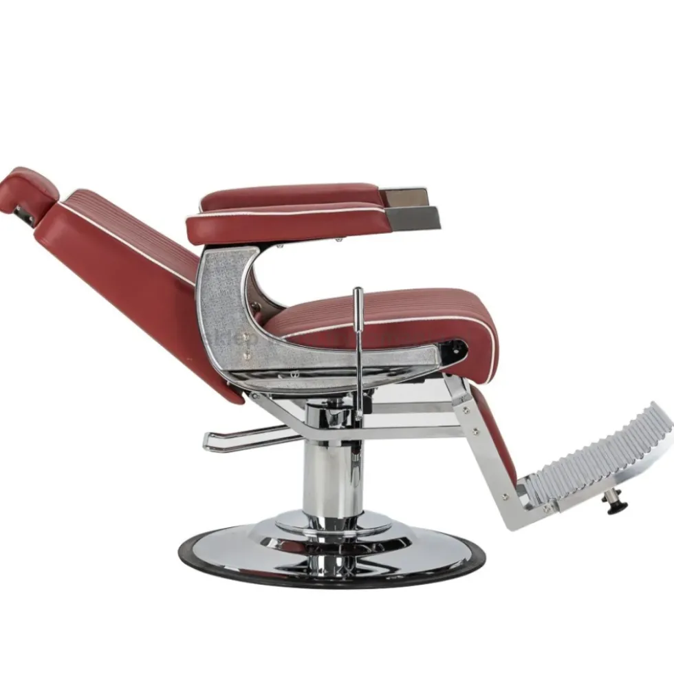 Gabbiano Visionerio Fotel barberski czerwony, dostępny w 48h