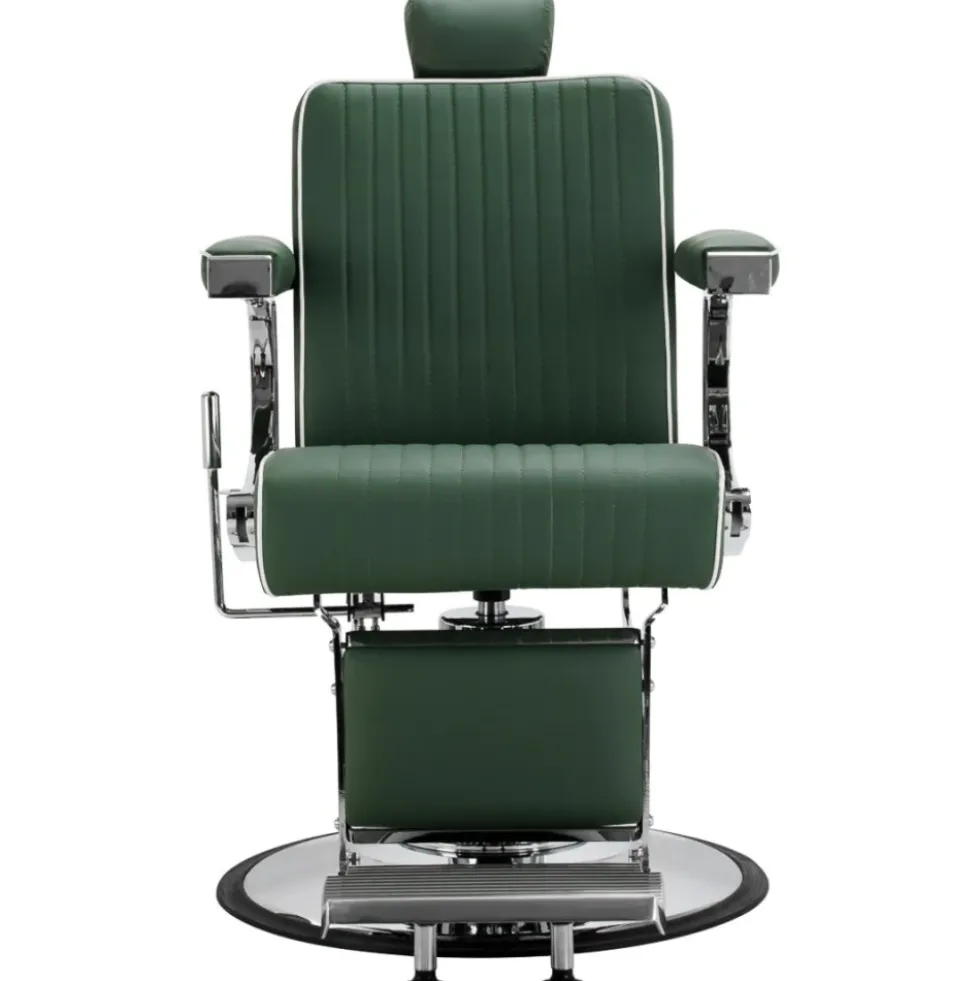 Gabbiano Visionerio Fotel barberski zielony, dostępny w 48h