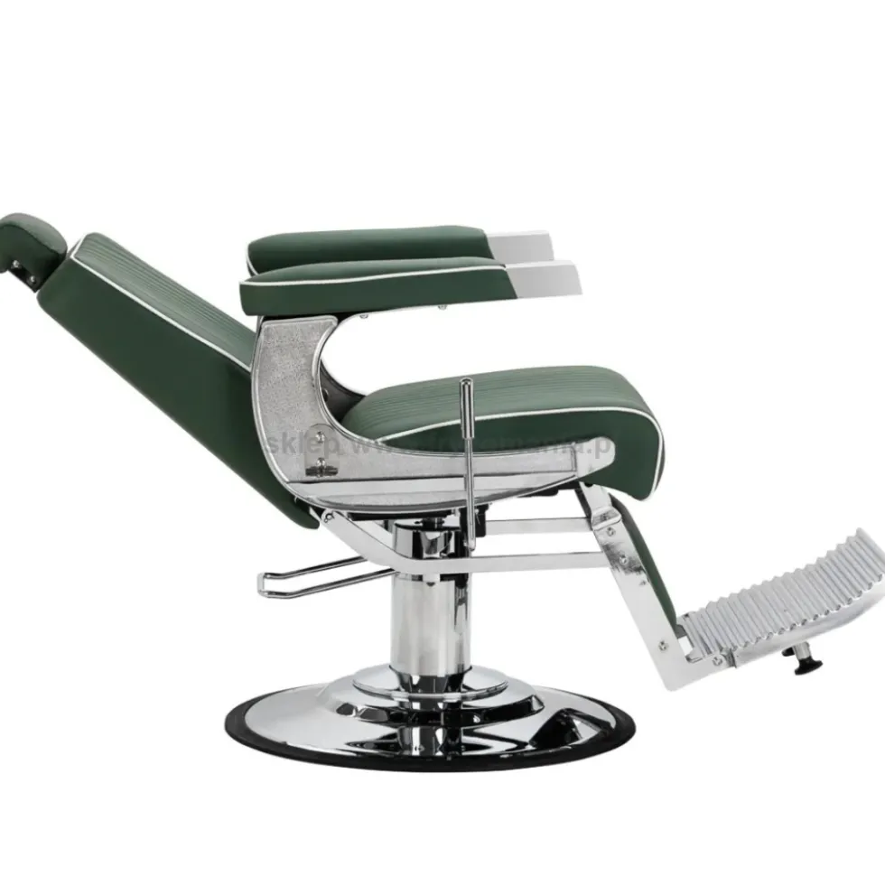 Gabbiano Visionerio Fotel barberski zielony, dostępny w 48h