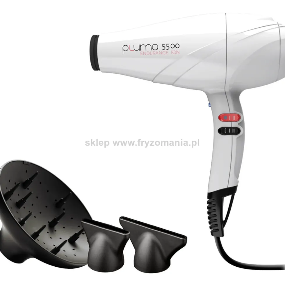 Ga.ma Pluma 5500 ION Suszarka do włosów z jonizacją biała 2400W