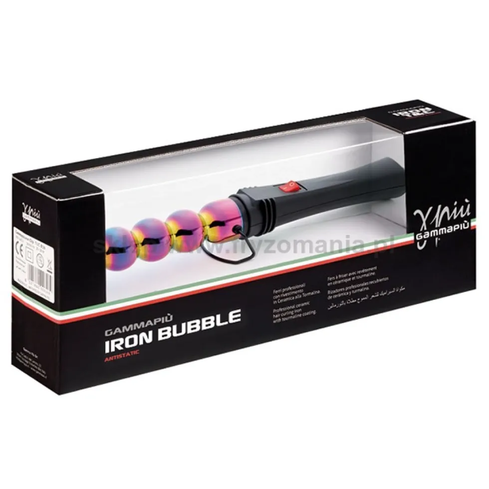 Gamma Piu Iron Bubble Rainbow lokówka do włosów, kulkowa 33mm