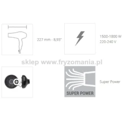 Gamma Piu Turbostar Suszarka do włosów z dyfuzorem 1800W