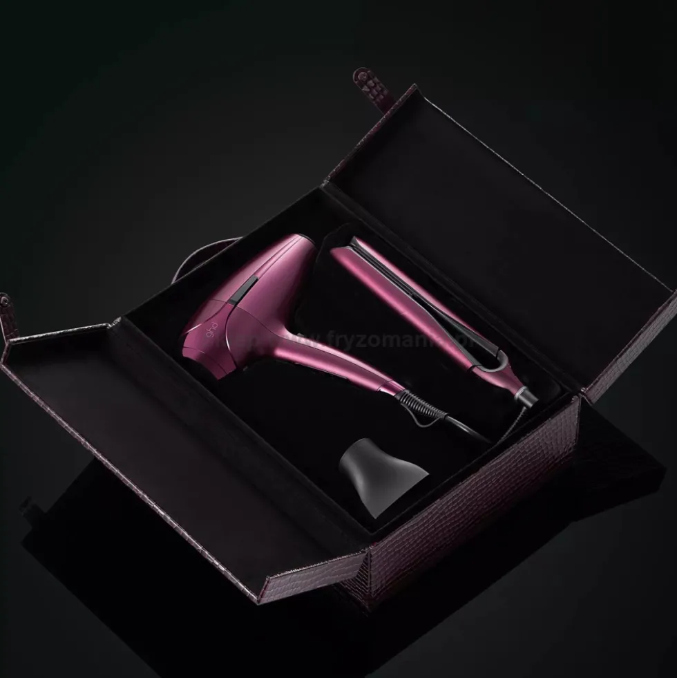 GHD Cherry Deluxe zestaw suszarka i prostownica z bezszczotkowym silnikiem 2200W, jonizacja, technologia HD Motion-Responsive
