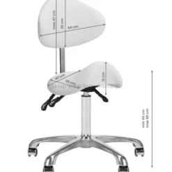 Giovanni 1004 Taboret kosmetyczny biały, dostępny w 48h