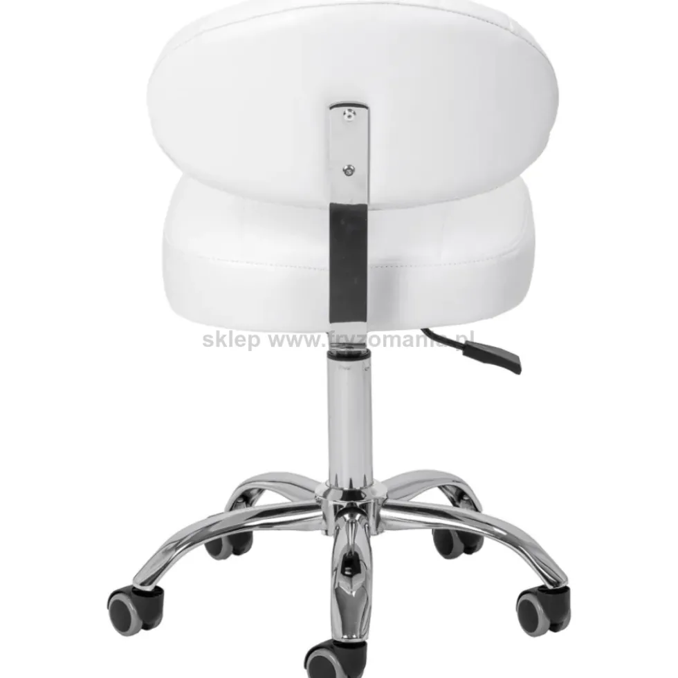 Giovanni Y08 taboret kosmetyczny biały, dostępny w 48h