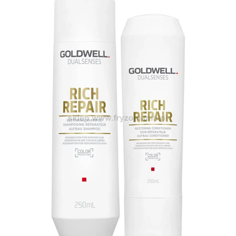 Goldwell Dualsenses Rich Repair - zestaw regenerujący do włosów szampon 250ml i odżywka 200ml
