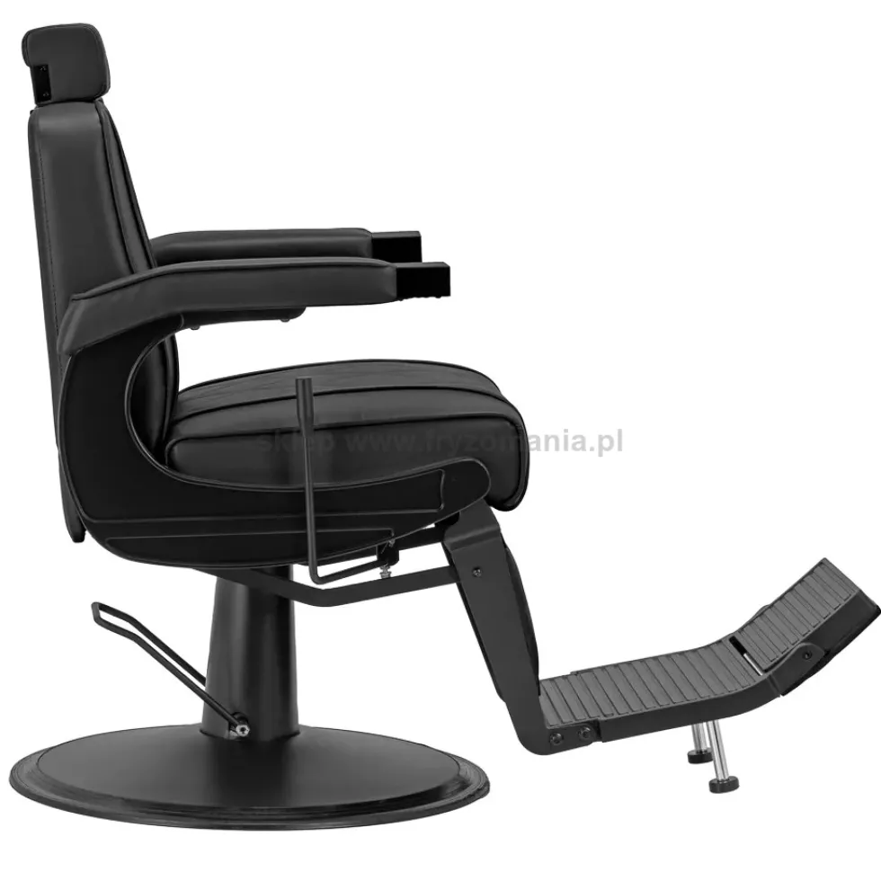 Hair System BM88066 Fotel barberski czarny, czarna rama, dostępny w 48h