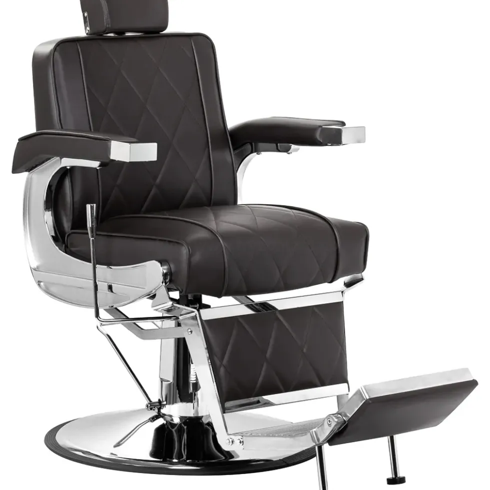 Hair System BM88066 Fotel barberski brązowy, dostępny w 48h