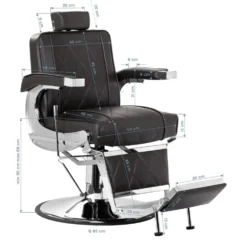 Hair System BM88066 Fotel barberski brązowy, dostępny w 48h