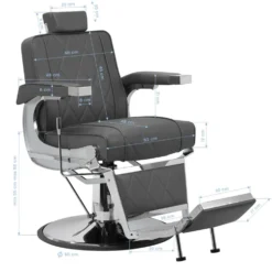 Hair System BM88066 Fotel barberski, szary dostępny w 48h