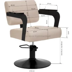 Hair System Jet Fotel fryzjerski beżowy, dostępny w 48h