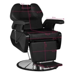 Hair System New York Fotel barberski, czarny dostępny w 48h