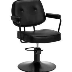 Hair System Tru Fotel fryzjerski czarny, czarna podstawa, dostępny w 48h